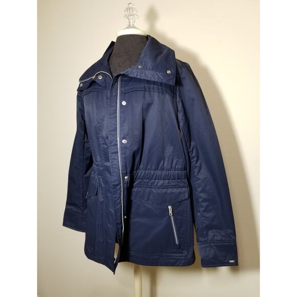 TOMMY HILFIGER NWT Women's Jacket Coat Size Medium Color Navy - Picture 2 of 13